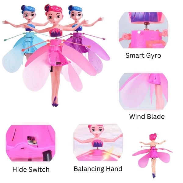 Magical Flying Fairy Doll,hand Sensor Control / Sky Dancers Flying Toy, (random Color) SmartMart®