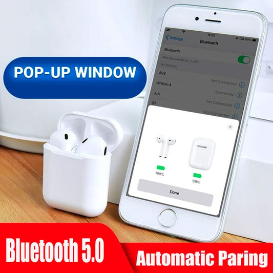 Original TWS i7s / i12 Pro AirPods – High Quality Wireless Bluetooth Earbuds with Mic & Touch Sensor